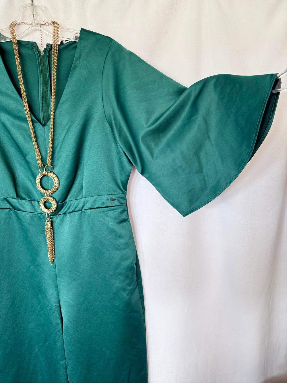 ๐นWomenโs Gorgeous Emerald Green Jumpsuit by MEXX - Size Med - NWT - Reg $109! - Picture 2 of 15